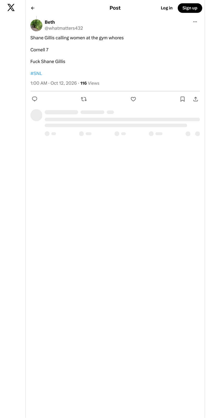 Screenshot of post by @whatmatters432