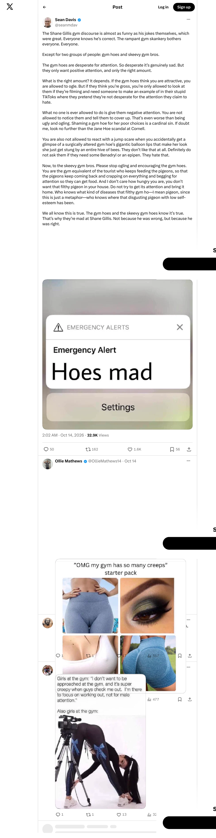 Screenshot of post by @seanmdav