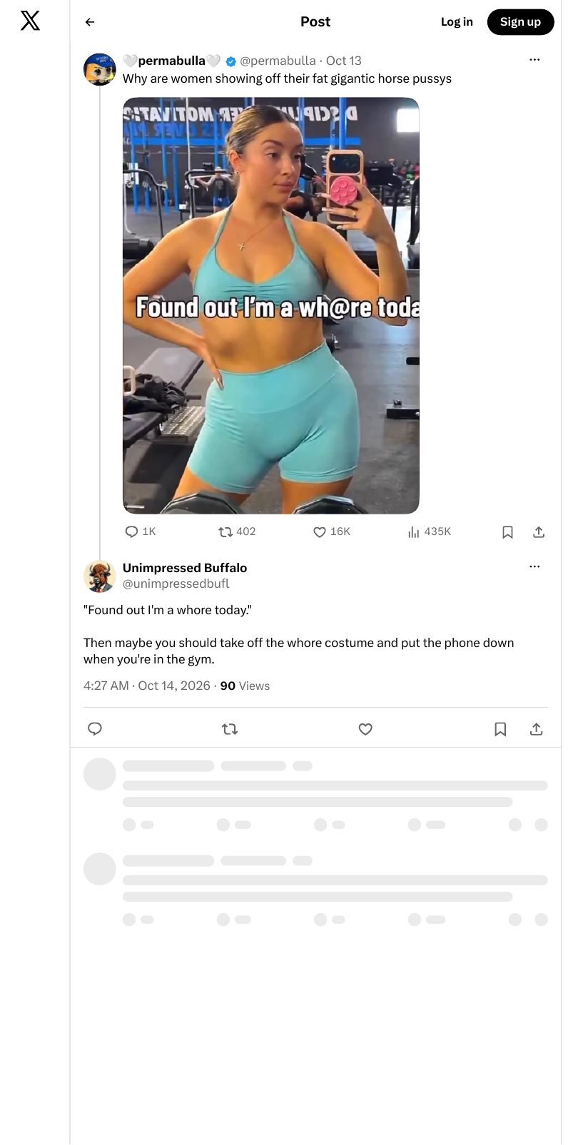 Screenshot of post by @unimpressedbufl