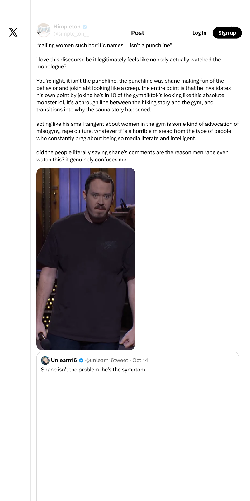 Screenshot of post by @simple_ton__